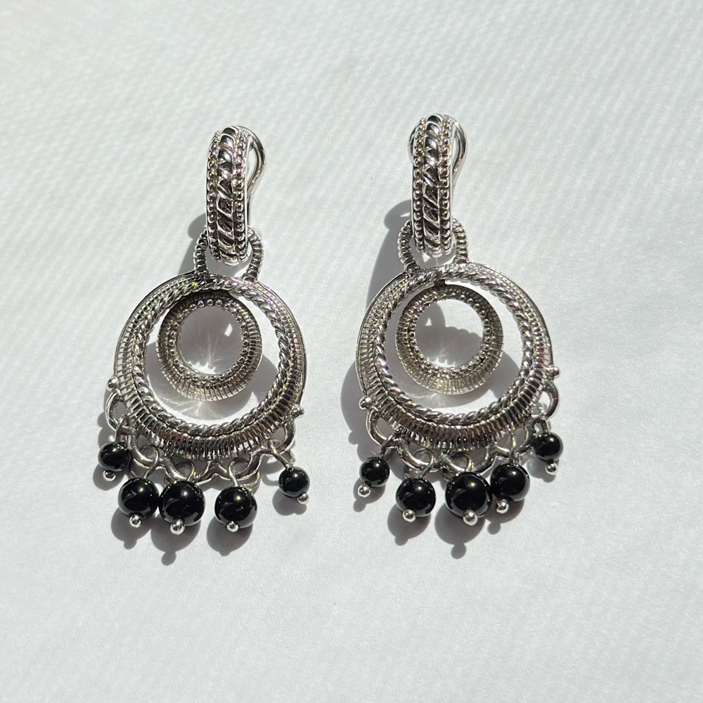 Judith Ripka Sterling Silver Dangle Earrings